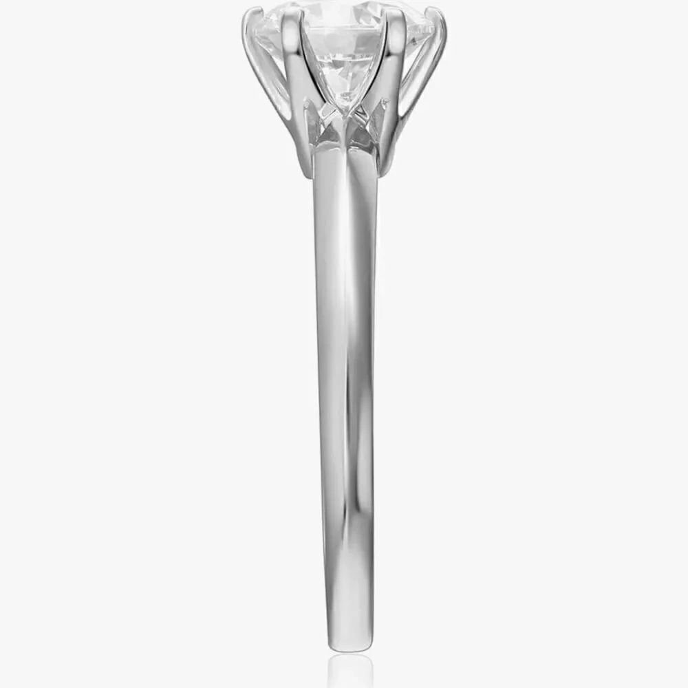 14k Yellow OR White Gold SOLID Wedding Engagement Ring | CZ Stone |